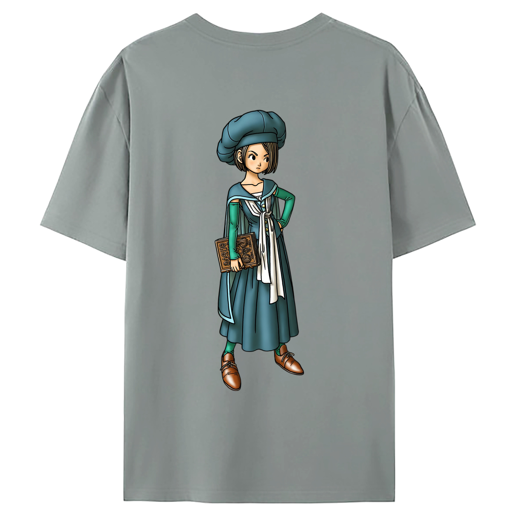 （画像用） ドラゴンクエスト Doragon Kuesuto Dragon Quest 綿100％ メンズ半袖Tシャツ（バックプリント） 通気性